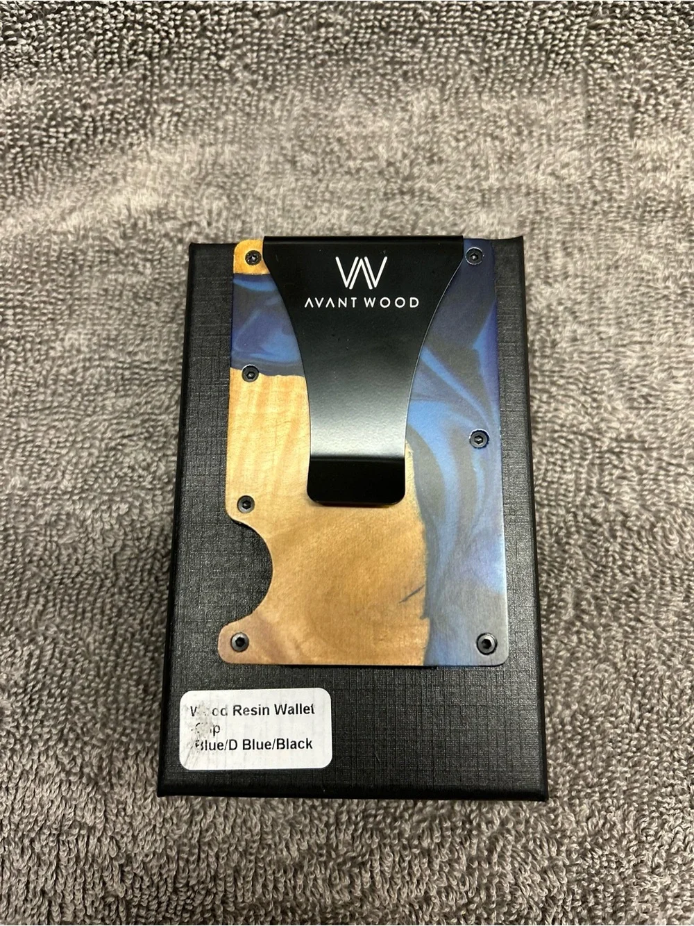 Avantwood wood & resin wallet w/RFID blocking and money clip (choice of styles)